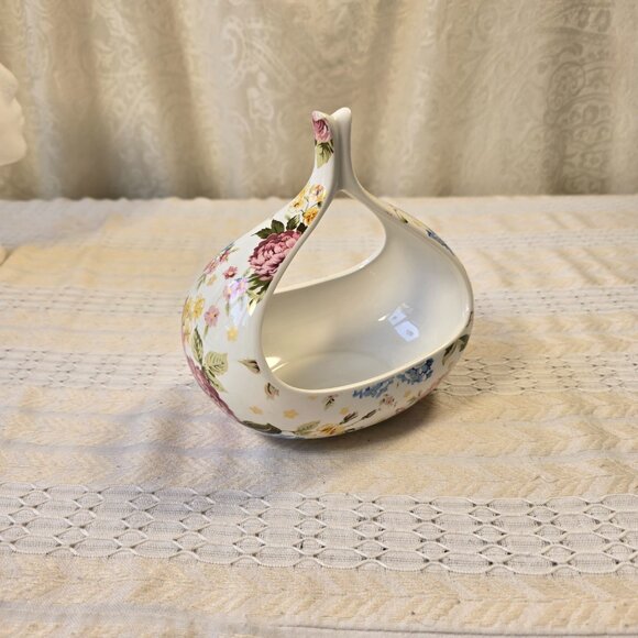 Vintage Grace Teaware Fine Porcelain Floral Gravy Boat - Picture 4 of 8